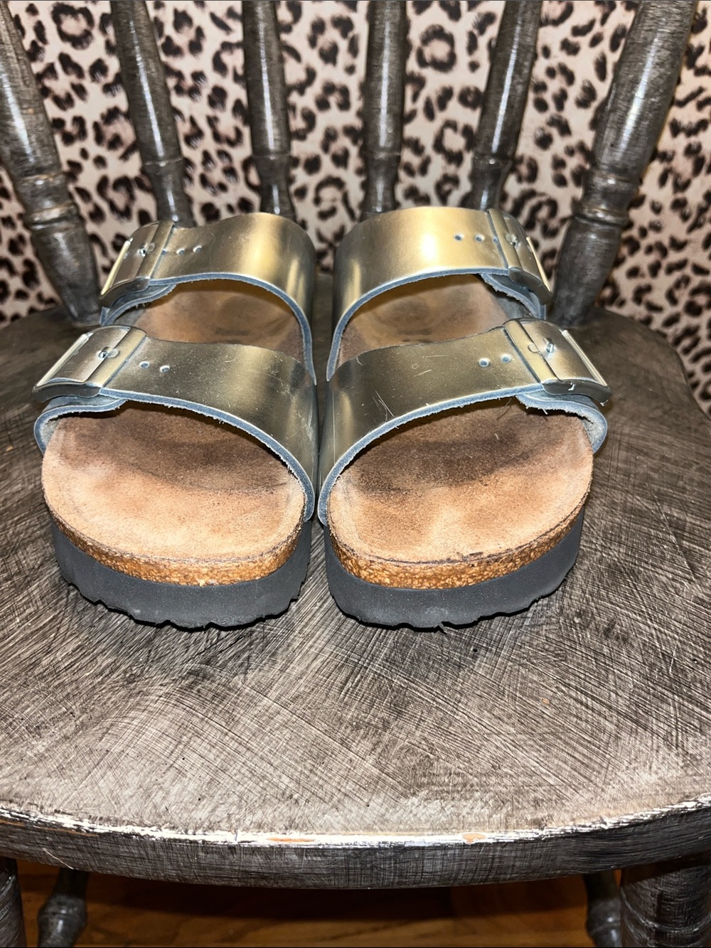 Birkenstock Papillio Metallic Silver Sandal - Picture 3 of 5